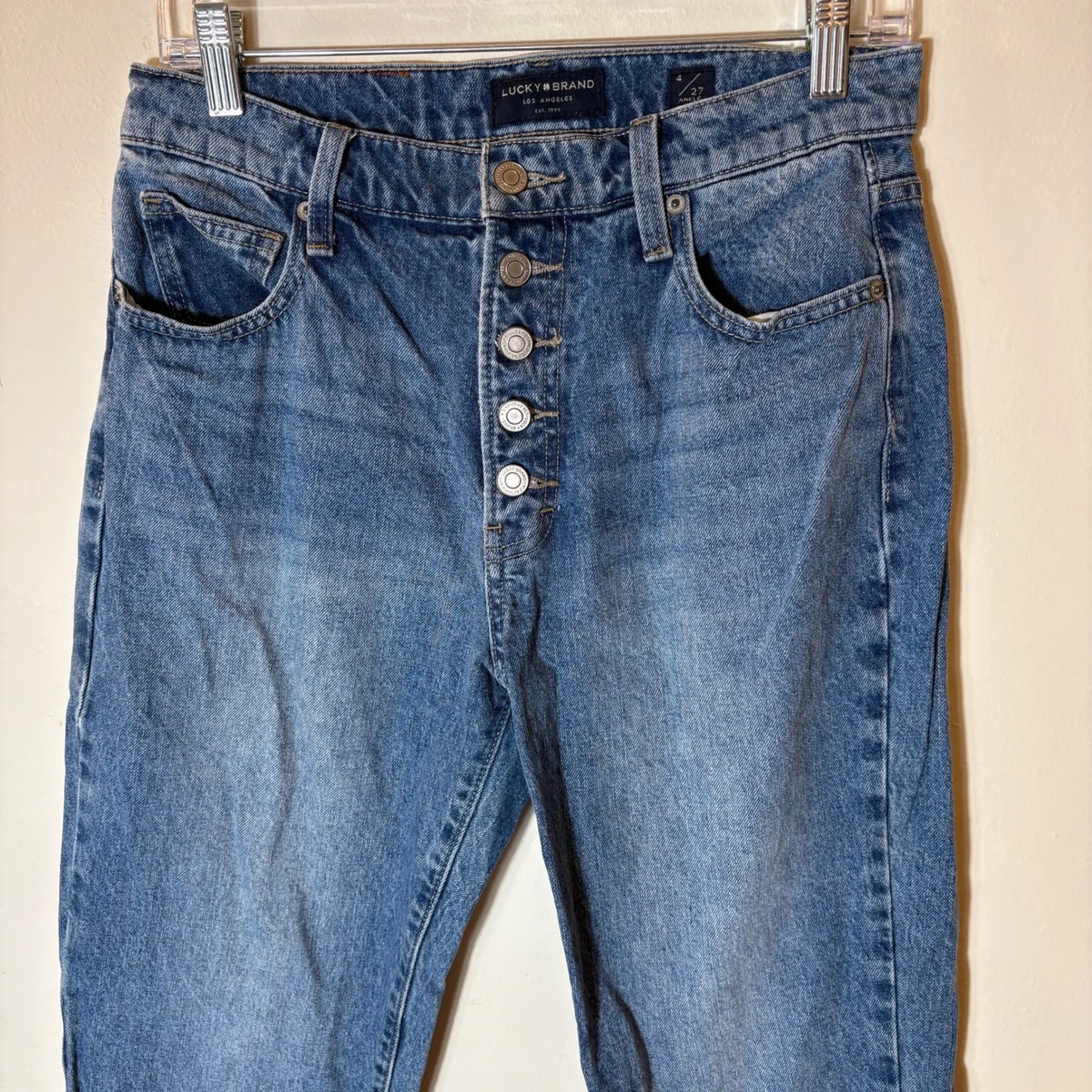 Lucky Brand Denim Button Fly Ankle Jeans Size 27 - Image 2