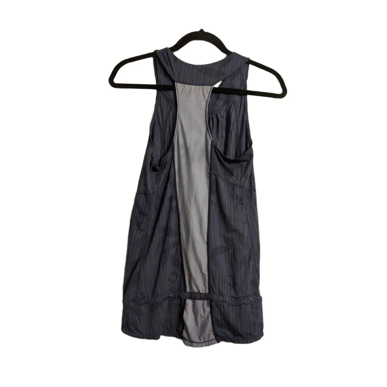 Lululemon Run Race Tech Tank Blue-Grey Drawstring Sleeveless Tank Top S/M (est) - Image 5