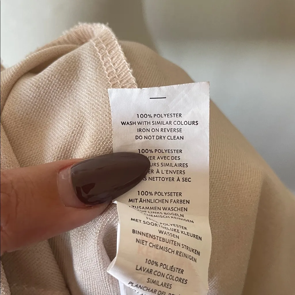 Nasty Gal Beige Tailored Jogger Pants | High Waist | Elastic Hem - Image 10