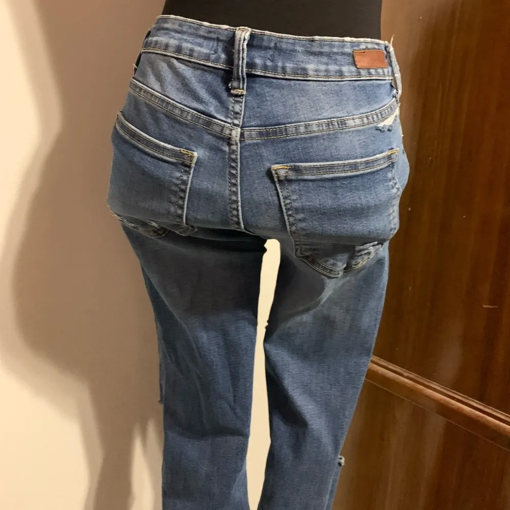 Just USA Distressed Denim Blue Jeans - Image 7