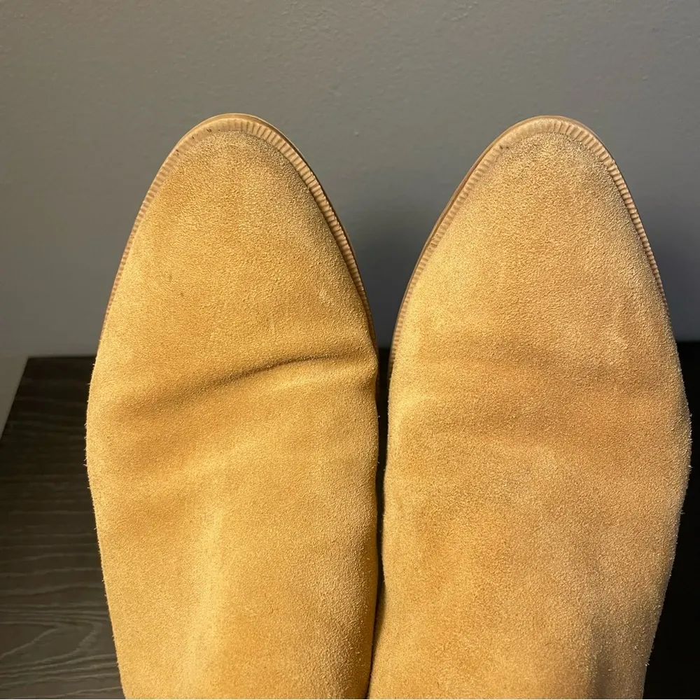 Sam Edelman Circus Holt Camel Suede Ankle Boots 9 Gold Studded Spike Tan Bootie - Image 9