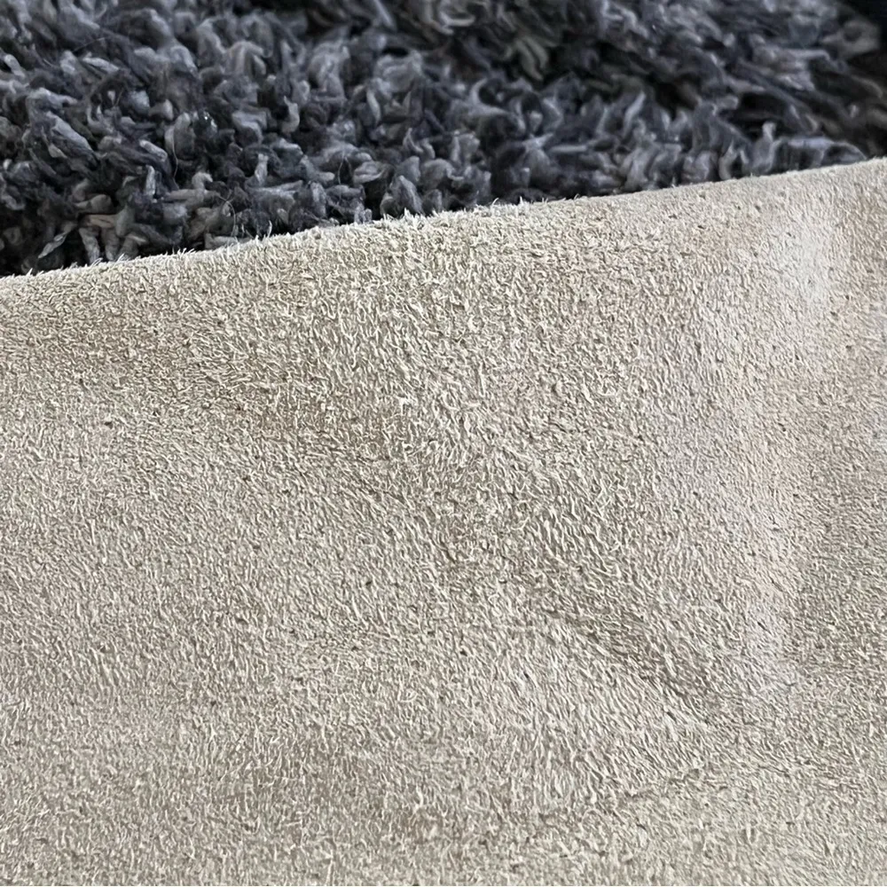 Vintage 90s Together Suede Leather Pants Beige 10 Tan - Image 8