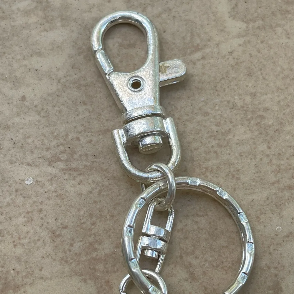 Silver Tone Western Cowgirl Boot with Spur Keychain Purse Charm - Image 3