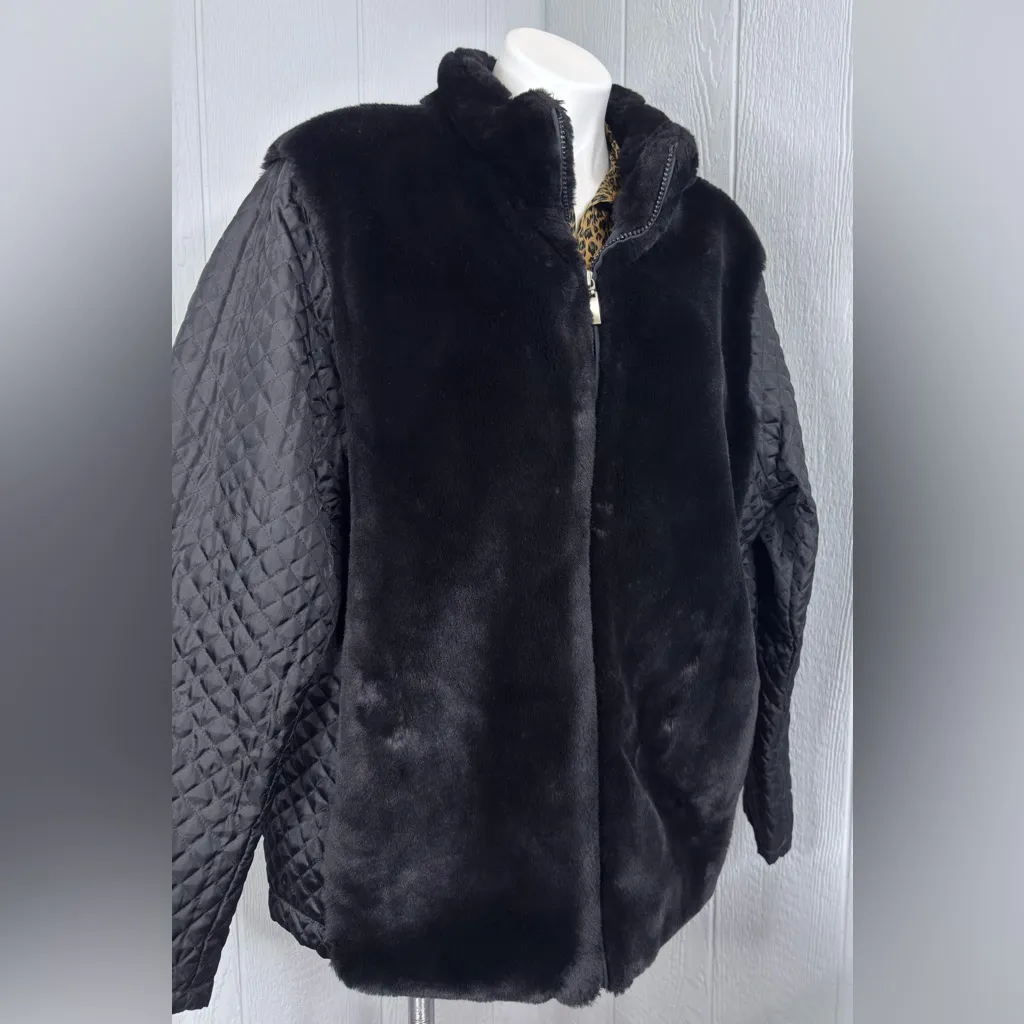 Cleo Black Quilted Jacket Size XL - Image 9
