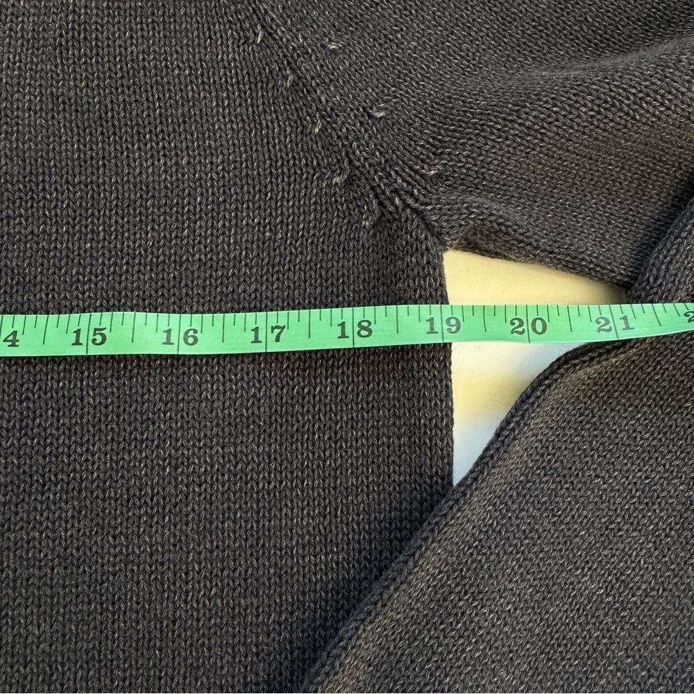 Michael Stars Crew Neck Raglan Sweater Navy Knit Size Medium NWT - Image 5