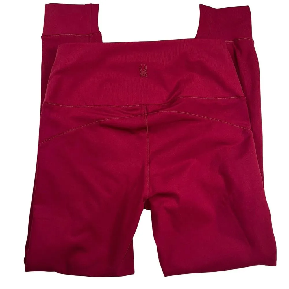 Spyder  Active Heavyweight Compression Fitted Leggings Deep Red Size S - Image 6