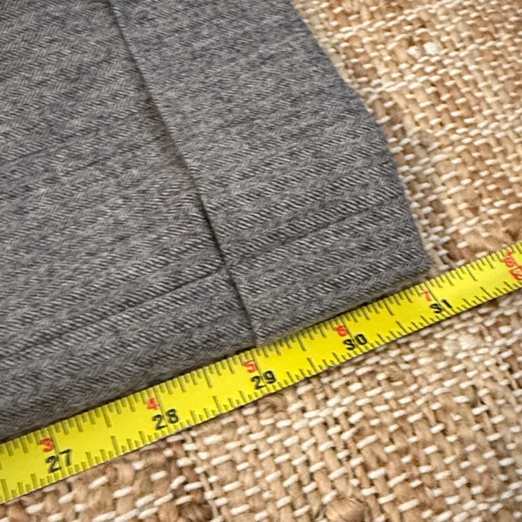 Banana Republic stretch wool lined trouser pants with Cuff Gray herringbone sz 0 - Image 7