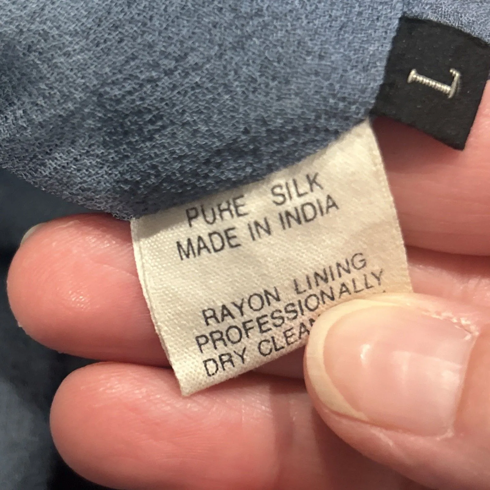 Ella Singh Vest Womens Large Beaded Sequins Silk Festival Boho Blue Cream Heavy - Image 3