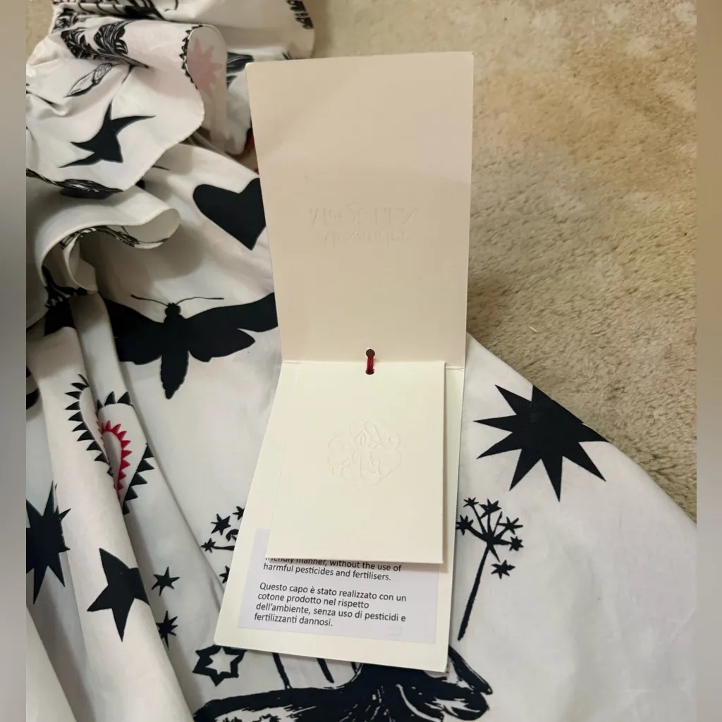 Alexander McQueen NWT Ruffled Trapeze Top in Cotton Poplin women’s size 10-12 - Image 7