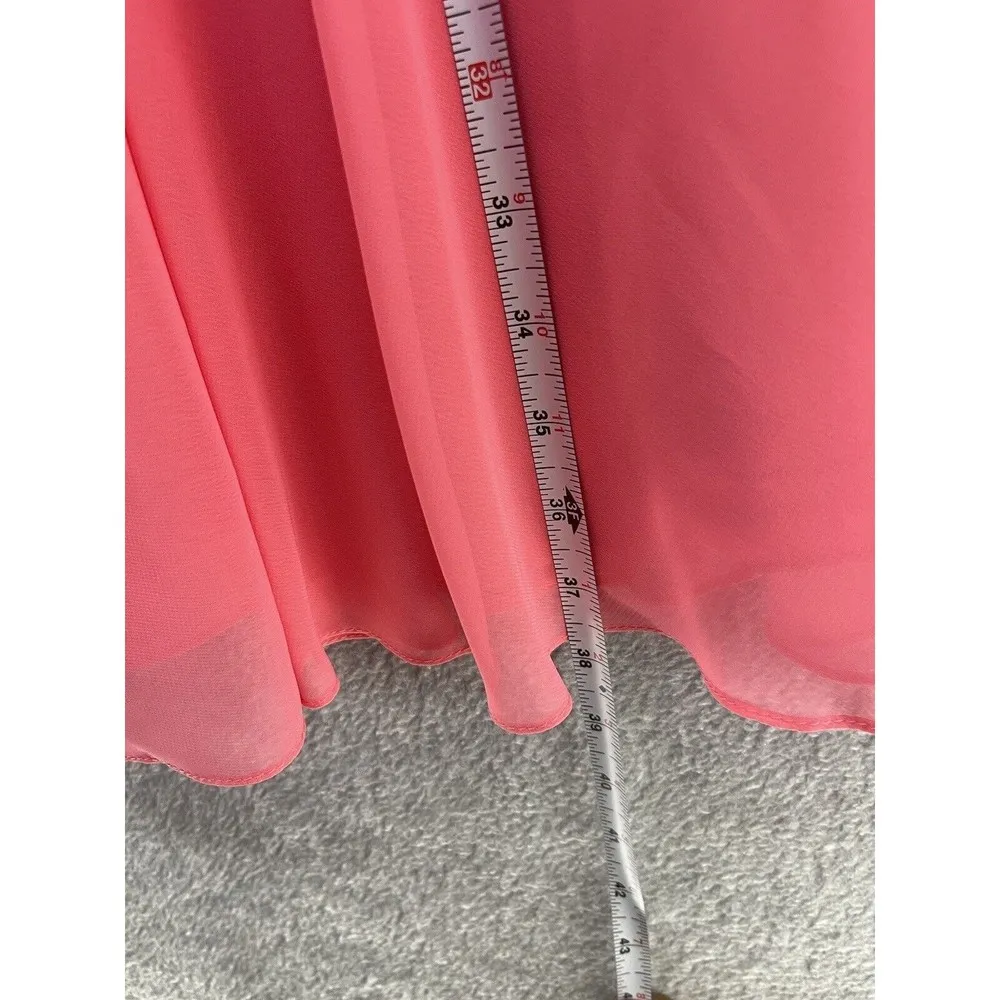 Disney Fairytale Weddings Women's Dress Solid Pink Sleeveless Size 2 - Image 8