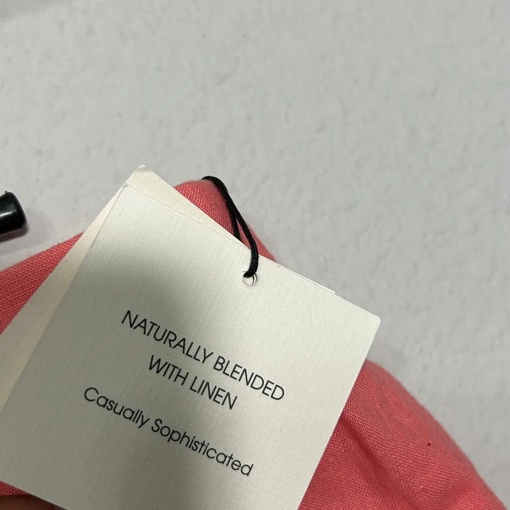 NWT Anne Klein Coral Linen Blend Tailored Trouser Shorts Sz 8 Minimalist Capsule - Image 9