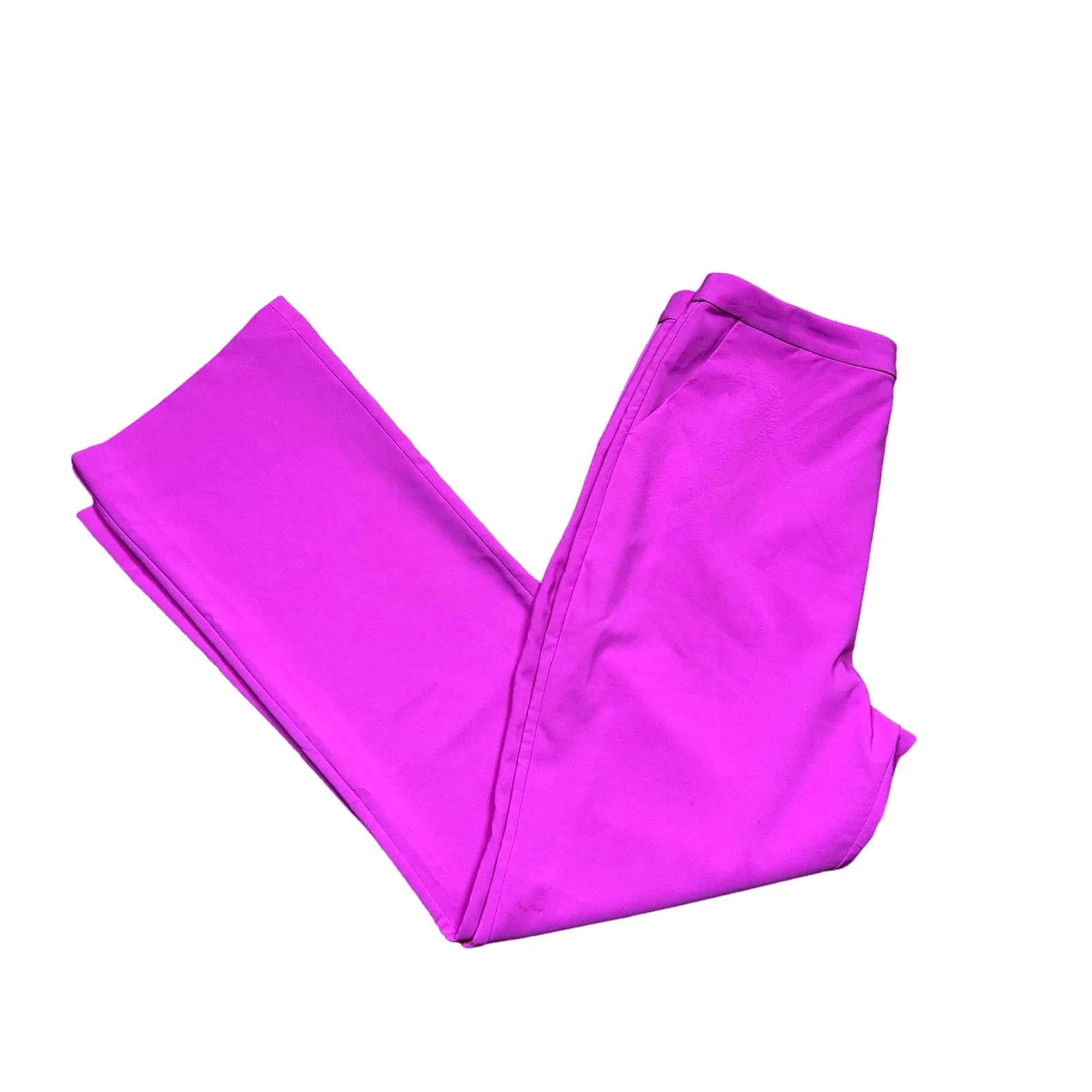 NBD Pink Wide Leg Dress Pants LARGE Magenta High Waist Trouser Designer $178 NEW - Image 4
