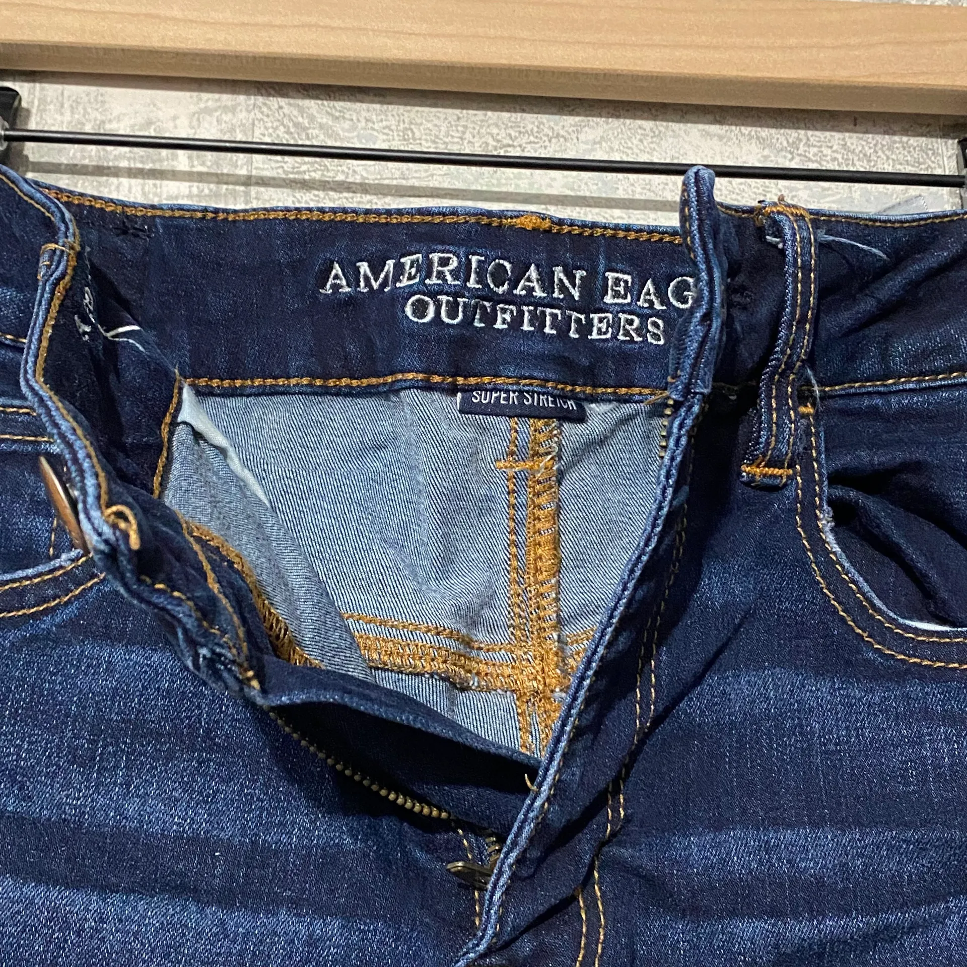 American Eagle Jean Hi Rise Shortie Denim Shorts 6  - Image 5