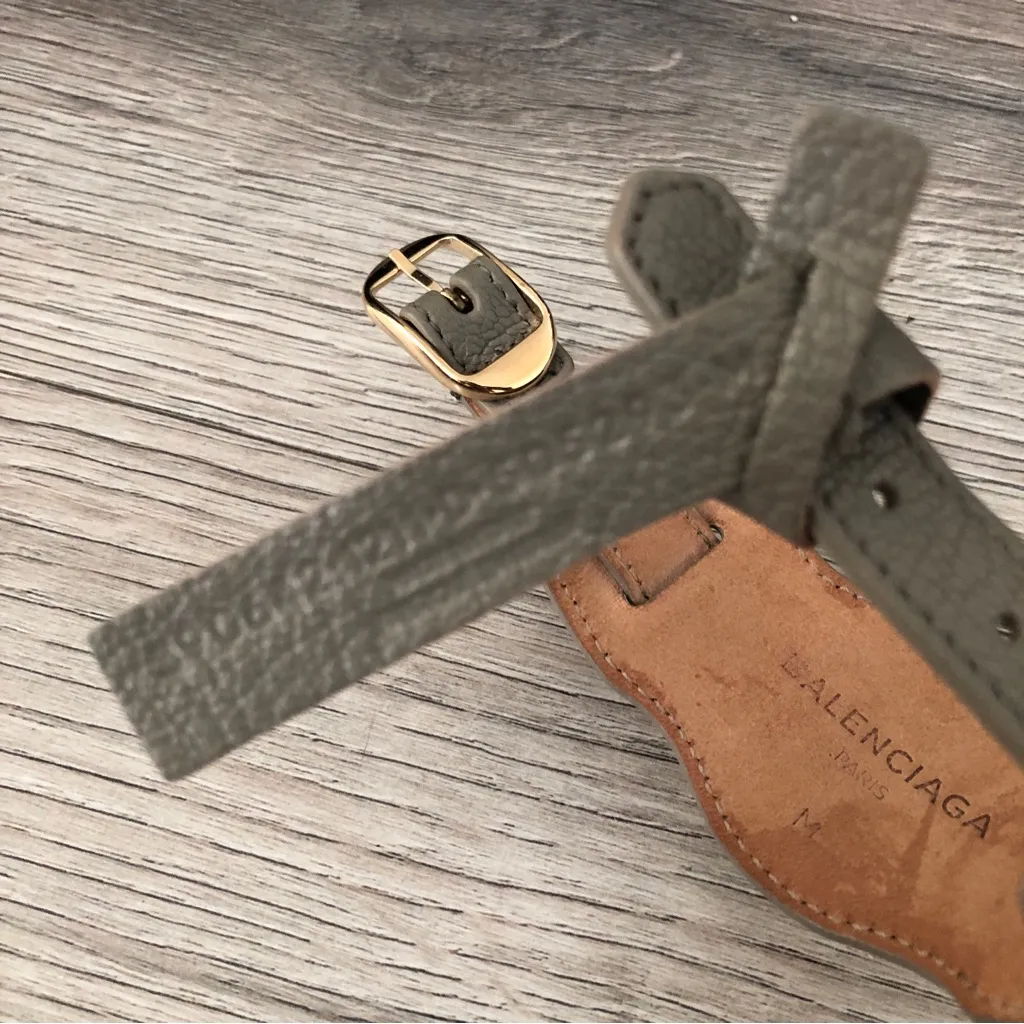 Balenciaga Ligne Classic Me Gris Taupe Grey with Gold Bracelet City Leather - Image 9
