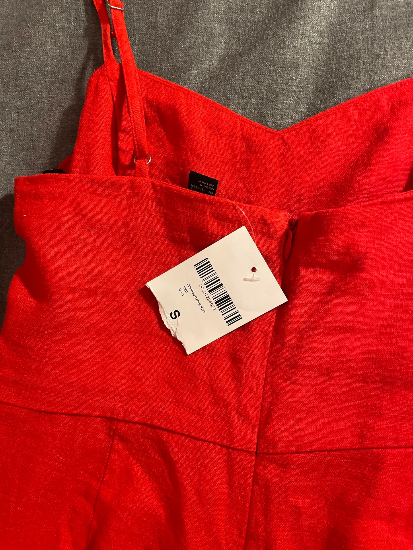 Red Romper Low Cut In Front - Image 3