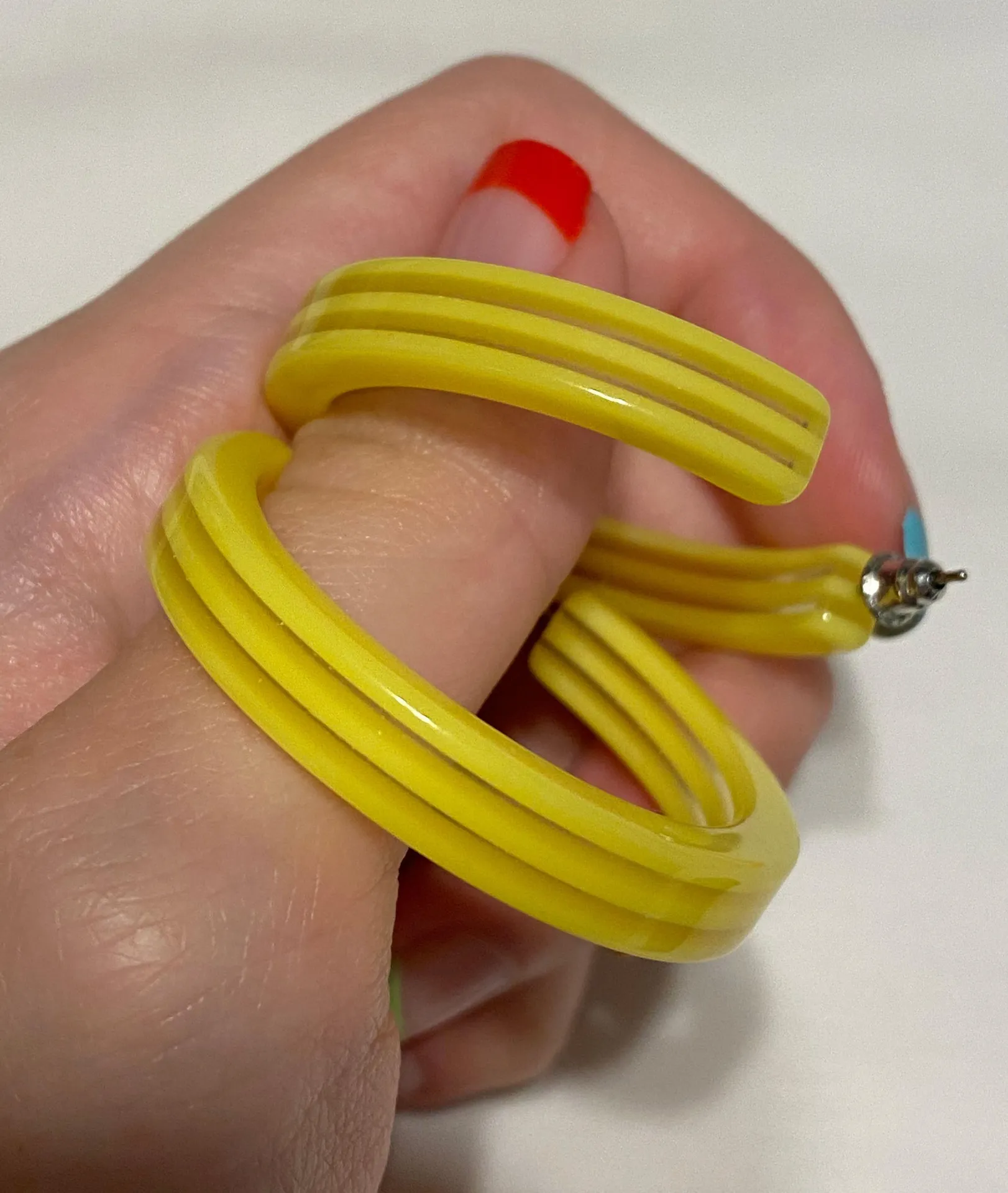 Urban Outfitters Yellow Hoops  - Image 4