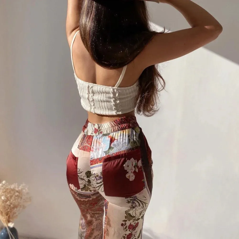 LAST ONE🔥Bloggers Fav| ZARA NWT Patchwork Printed Pants - Image 5