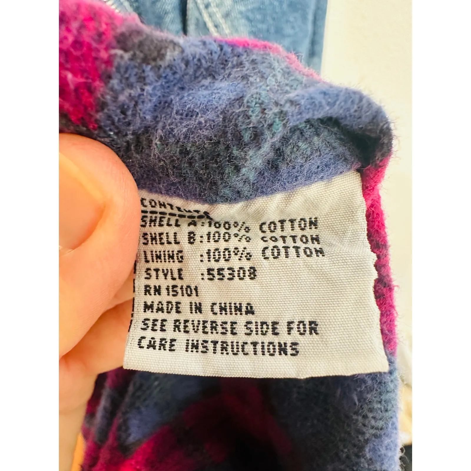 Vintage CURRENT SEEN Women’s Blue Denim Zip Chore Jean Barn Jacket Shacket sz L - Image 9