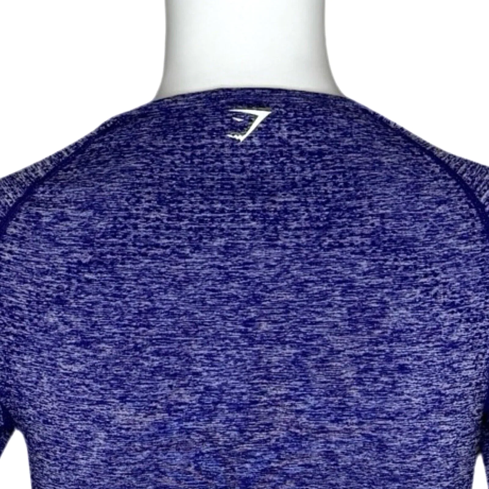 Gymshark Shirt Womens Medium Purple Seamless Crop Top Neutral Workout Athleisure - Image 6