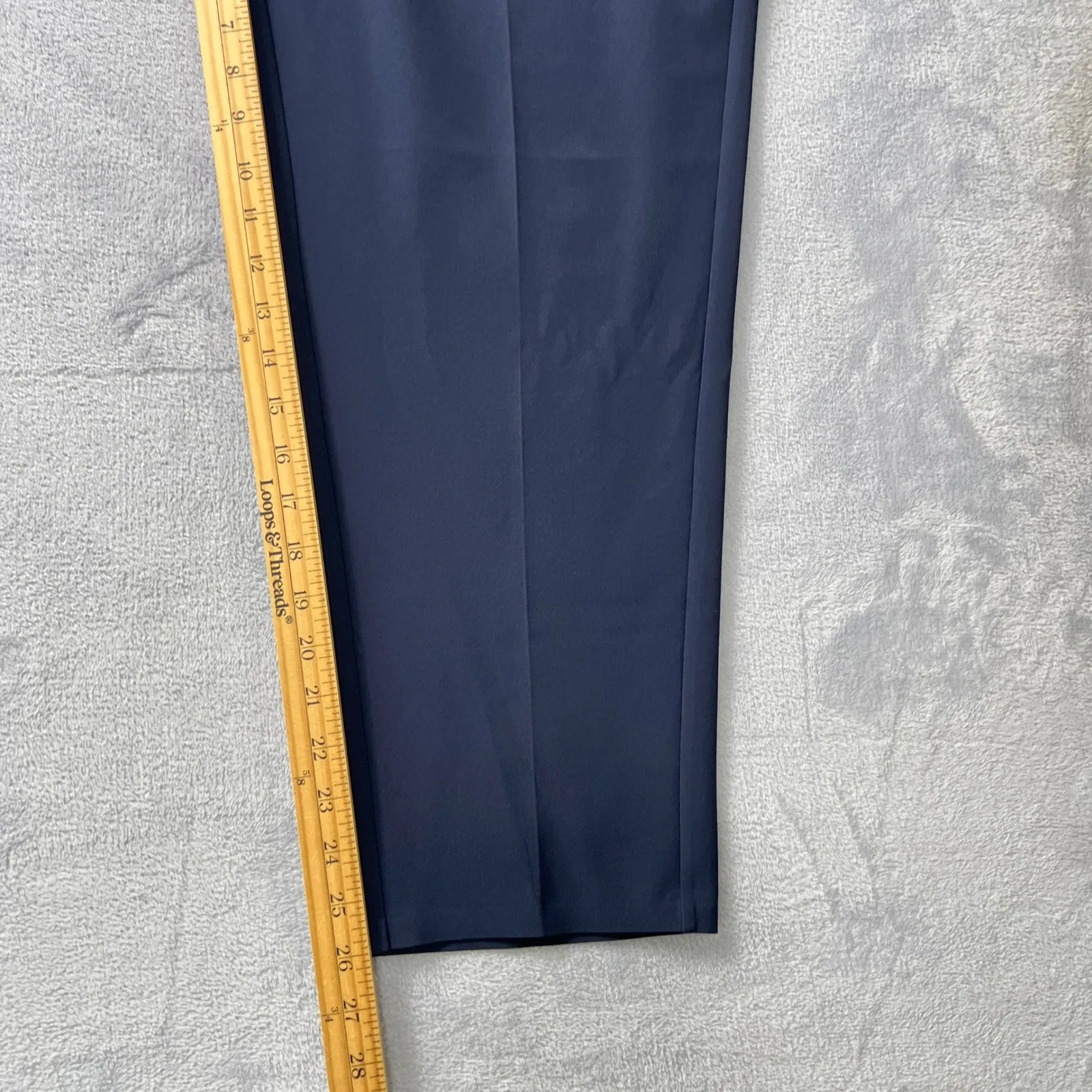 Athleta Endless High Rise Pant Navy Blue Textured Stretch Tapered Fit 14P Casual - Image 9