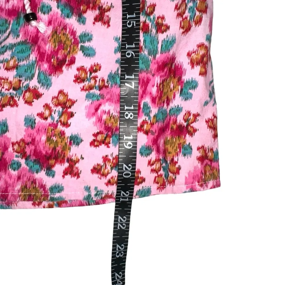 Love the Label Reina Ruffle Sleeve Pink Floral Blouse SMALL in Khaleesi Raspbery - Image 8