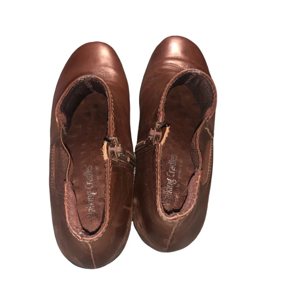Walking Cradles Brown Leather Ankle Boots Women’s Size 6.5 Brown - Image 7