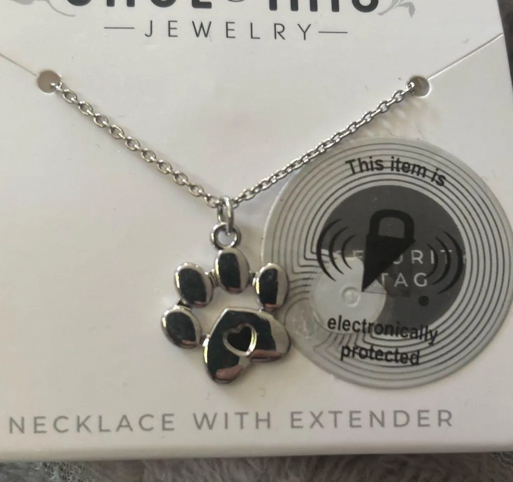 Sage & Iris Silver Paw Necklace NWT - Image 2