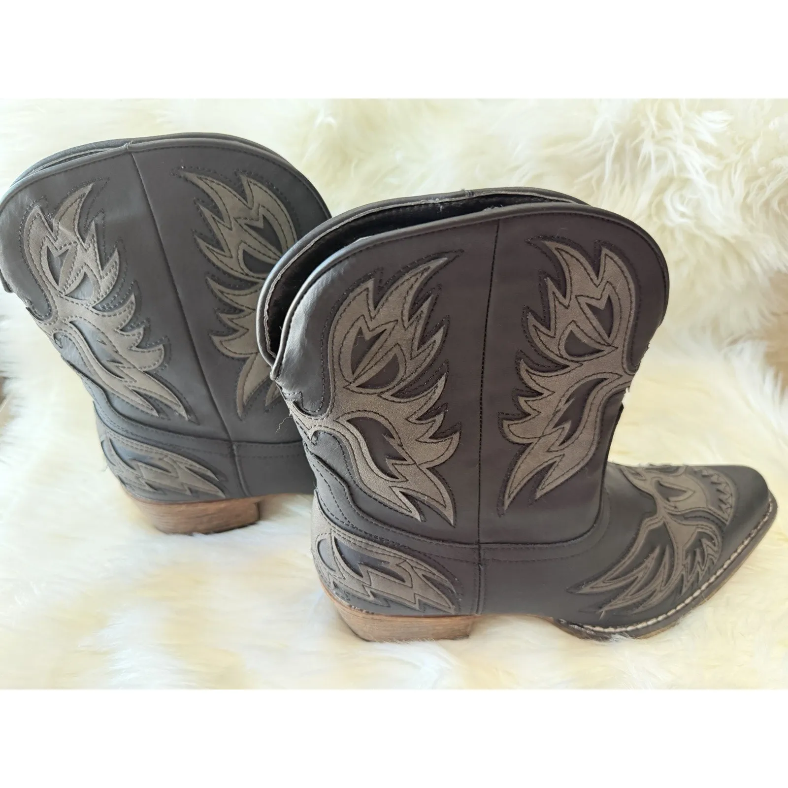 Roper Amelia Women Black Boots 9.5 Cowgirl Boho Western Country Chic Wildwest - Image 4