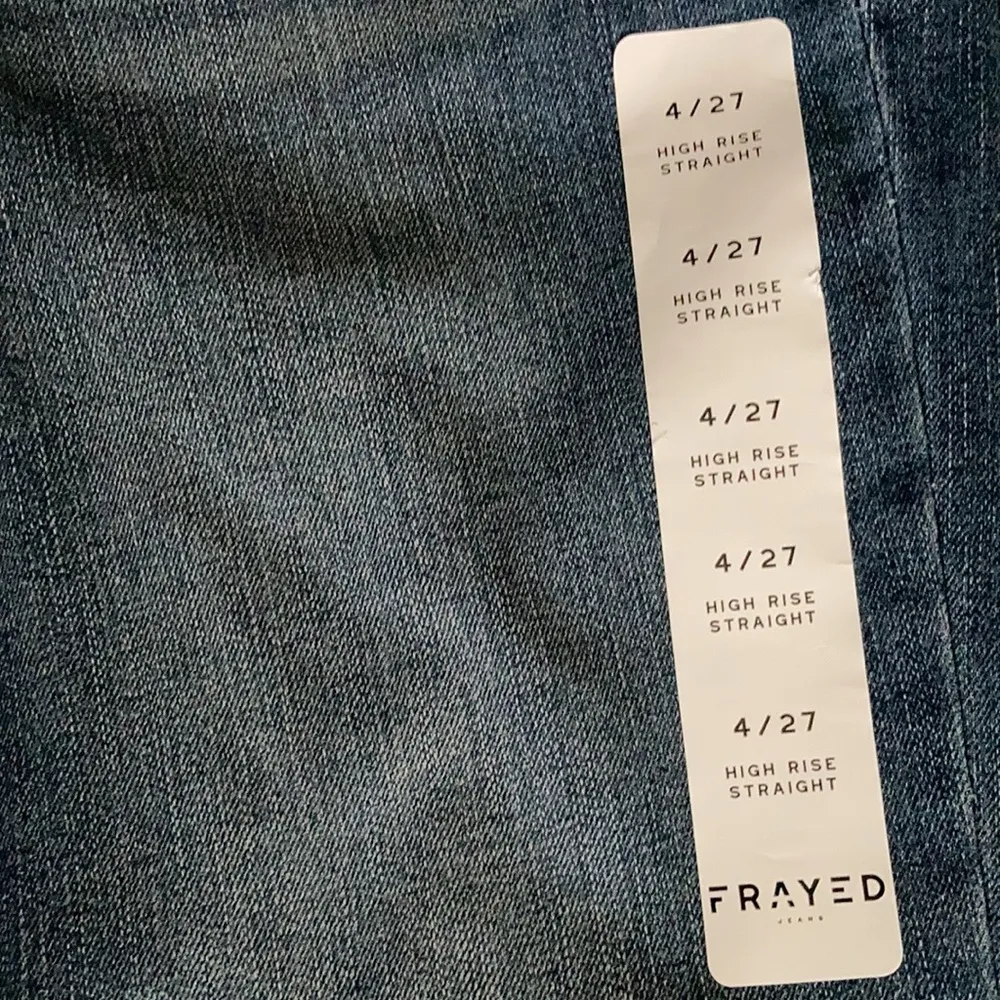FRAYED Jeans Women’s Size 4 / 27 Frayed High Rise Straight Leg Jeans Blue - Image 4