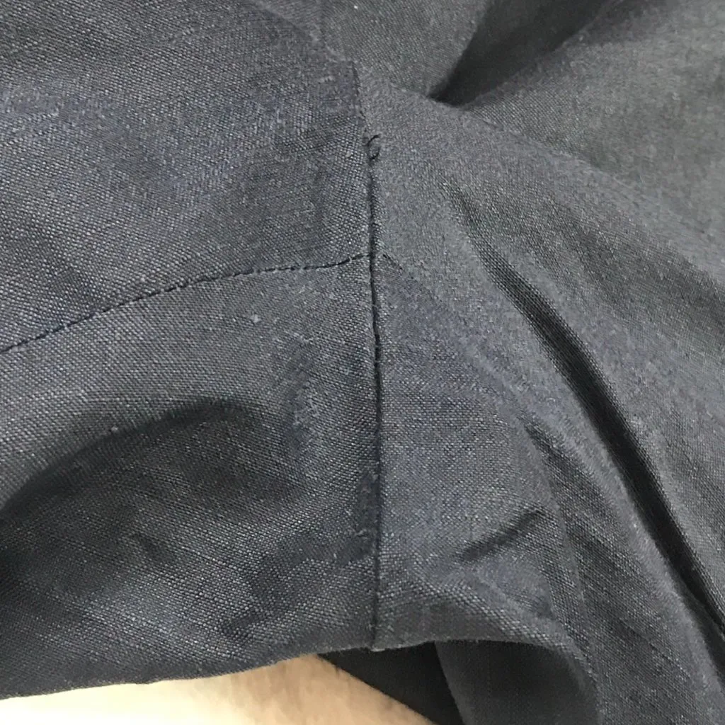 Elie Tahari Women's Linen Blend Dress Pants Trousers Navy Black‎ Women's Size 12 - Image 7