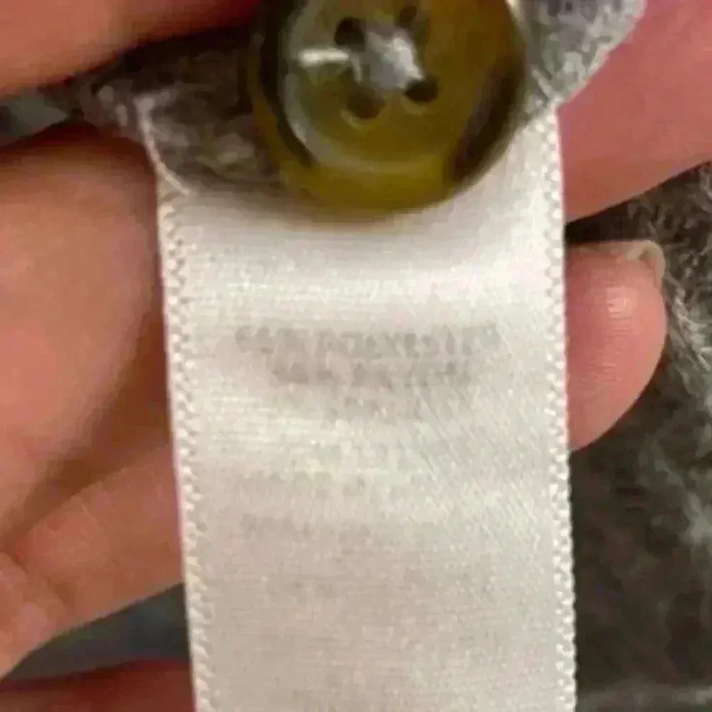 Socialite grey button‎ tie front thermal ribbed top. Medium - Image 6