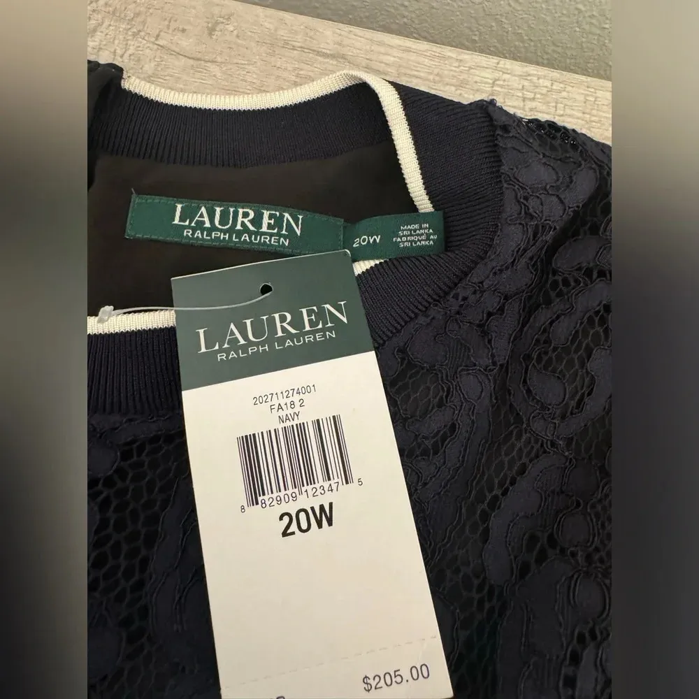 LAUREN RALPH LAUREN Yaritza Lace Overlay Mini Cocktail Dress Classy NWT 20W - Image 9