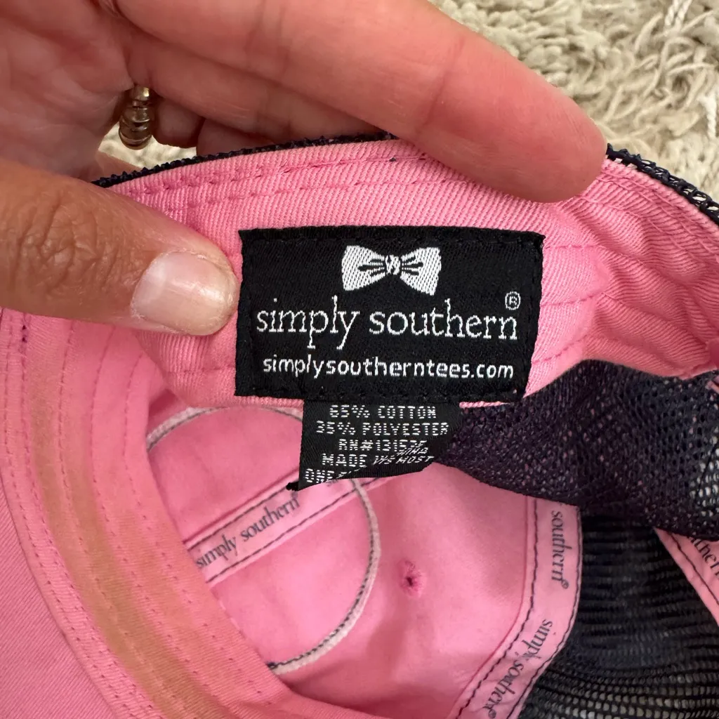 Simply Southern Pink and Black Cap with Flamingo Patch - Image 4