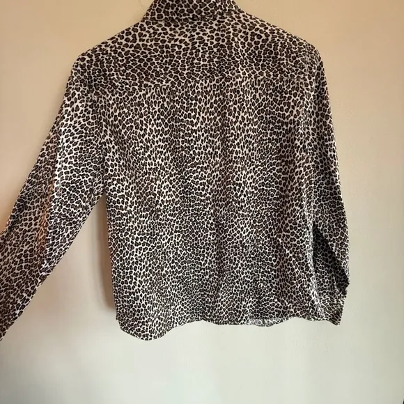 Talbots Leopard Print Button-Down Shirt – Stretch Cotton – Size M‎ (Bust 38) - Image 6