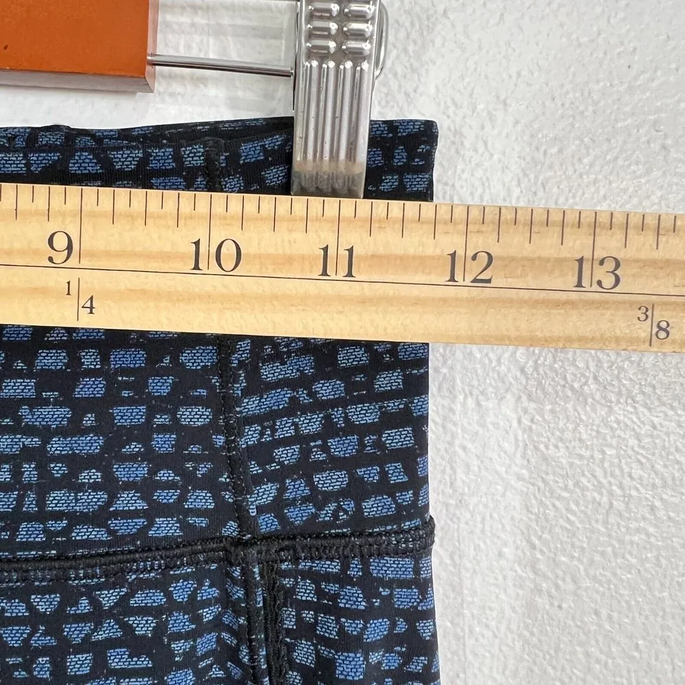 Lululemon Deep Breath Crop 21'' Leggings Alberta Lake Teal Shatter Weave Desert‎ Blue Size 4 - Image 8