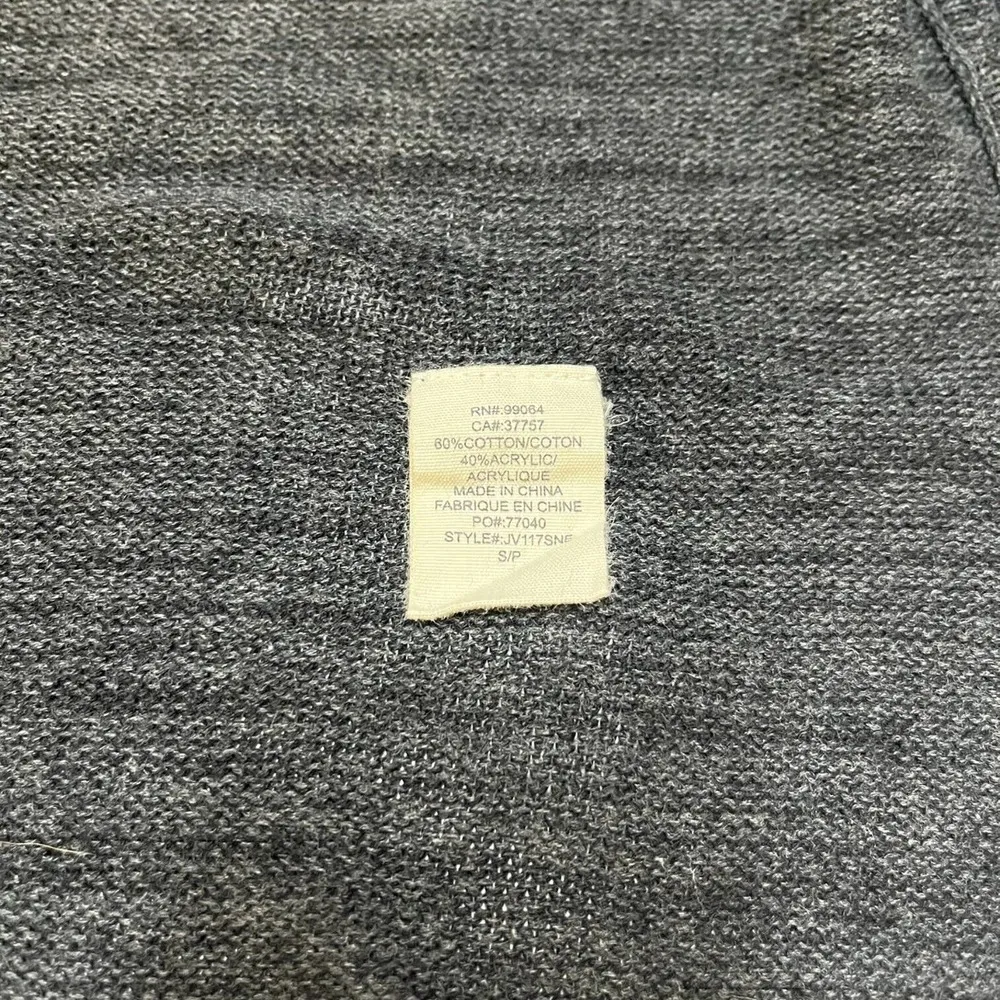 Billabong Sneak Peak Fringe Knit Cardigan Pockets Gray Small - Image 7