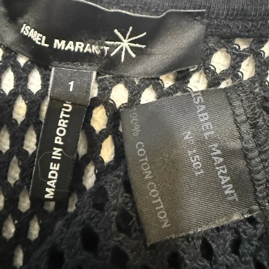 Isabel Marant 1 sheer crochet tunic swim cover up dress SW2 3150 - Image 4