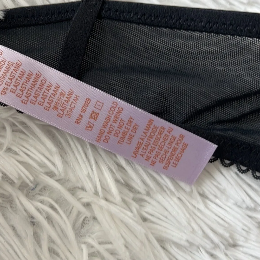 SAVAGE FENTY by Adam Selman Lacy but not Racey Unlined bra in Caviar size 34 B - Image 13