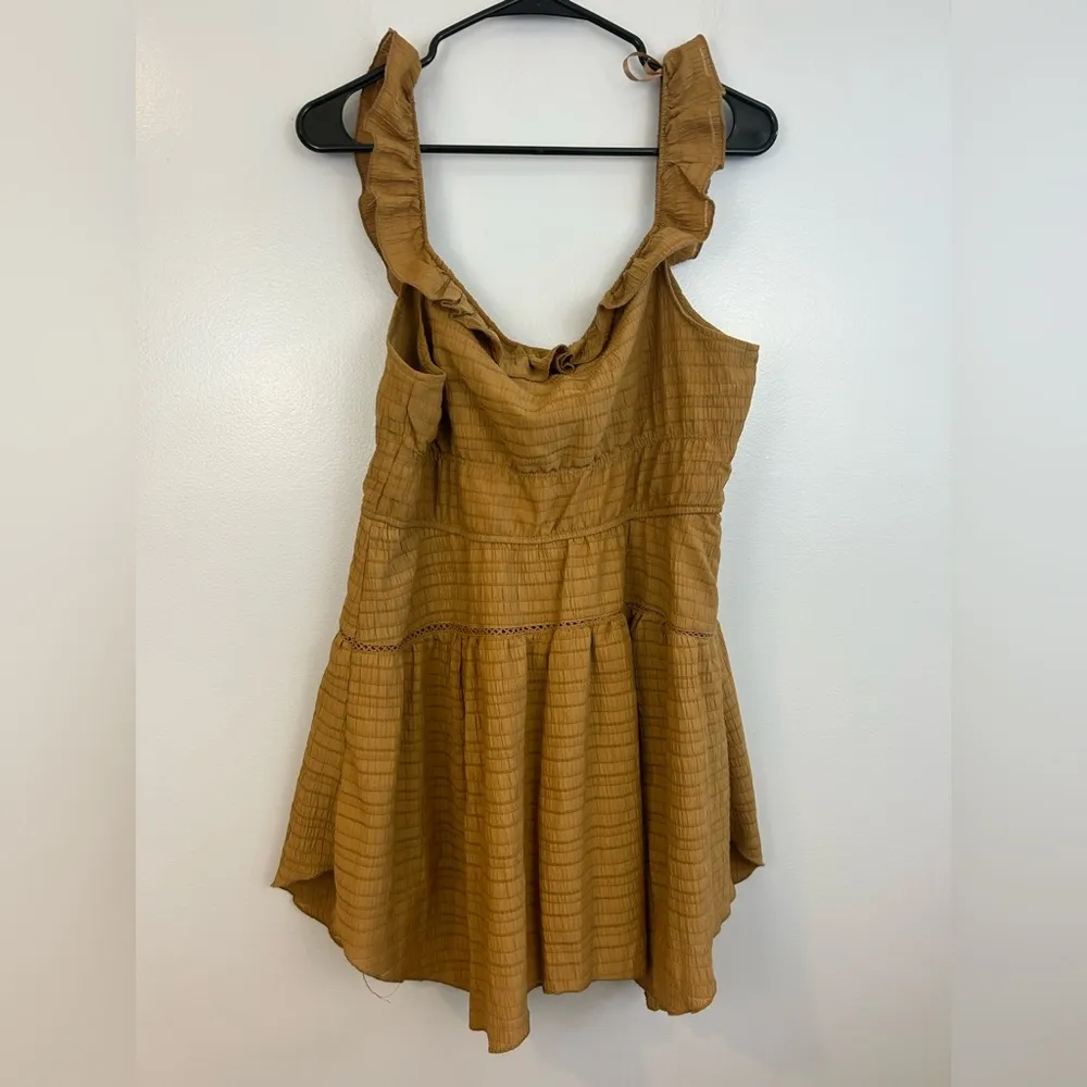 NWT Wild Fable Cognac Ruffle Tiered Skater Tank Dress Size XL - Image 10
