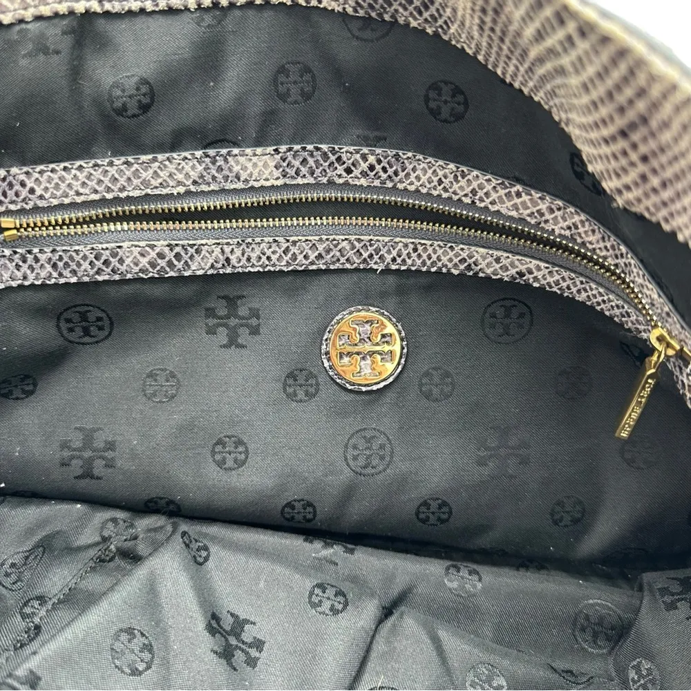 Tory Burch Thea Snakeskin Tote Bag Purse Shoulder Large - Image 13