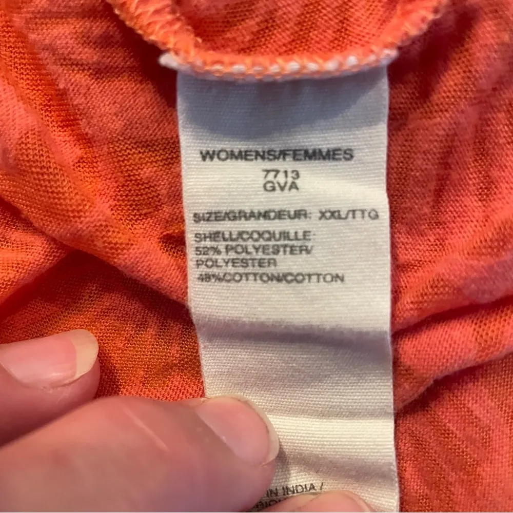 women’s orange shirt sleeve shirt lightweight size XXL - Image 4