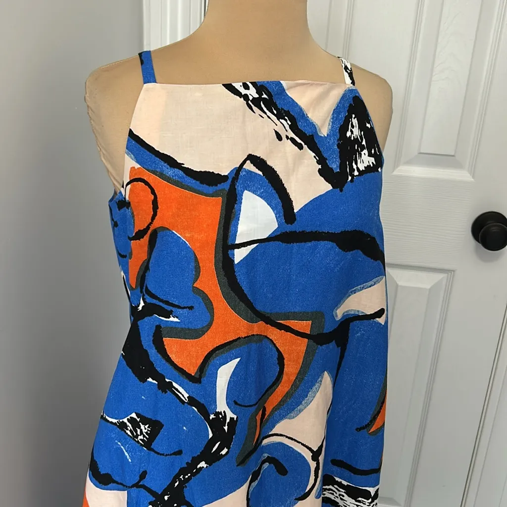 Marimekko Antra Eldfamn Maxi Dress Blue Size undefined - Image 8