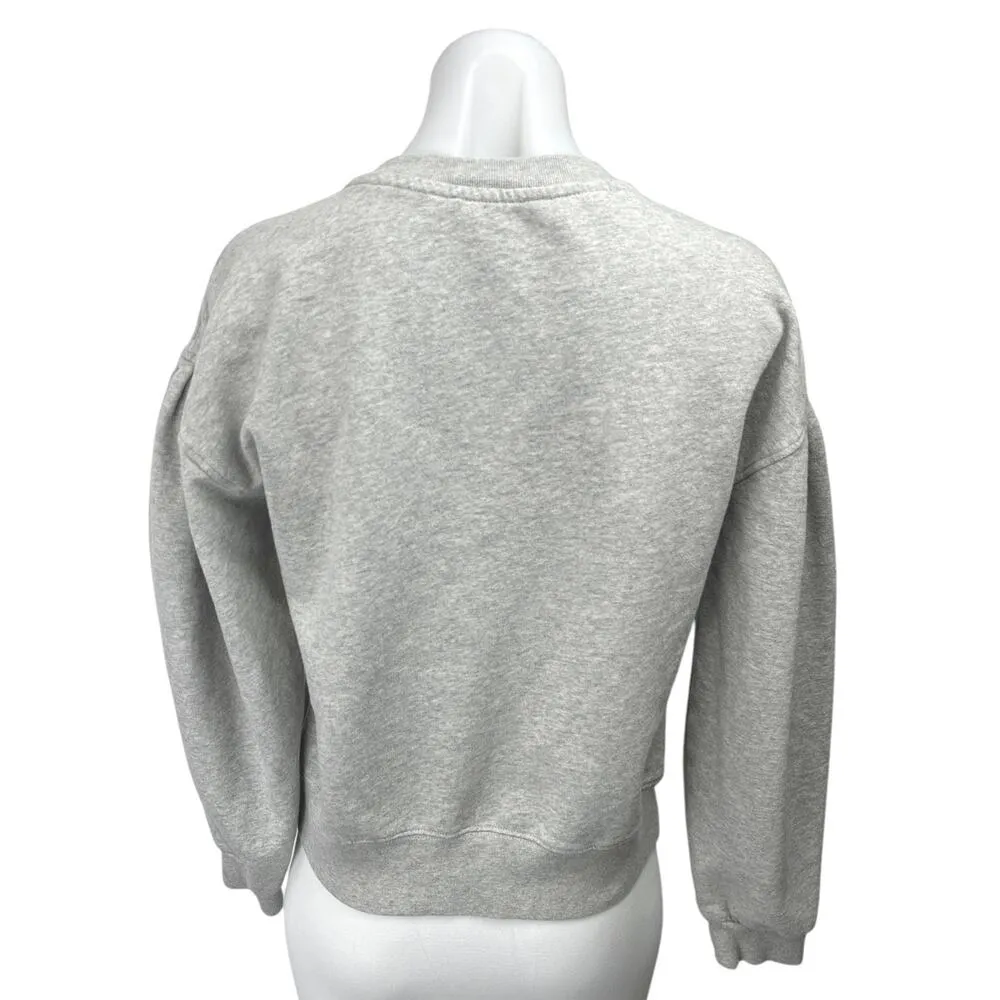 AllSaints Noctis Ona Women's Gray Logo Balloon Sleeve Sweater Sweatshirt Top S - Image 2