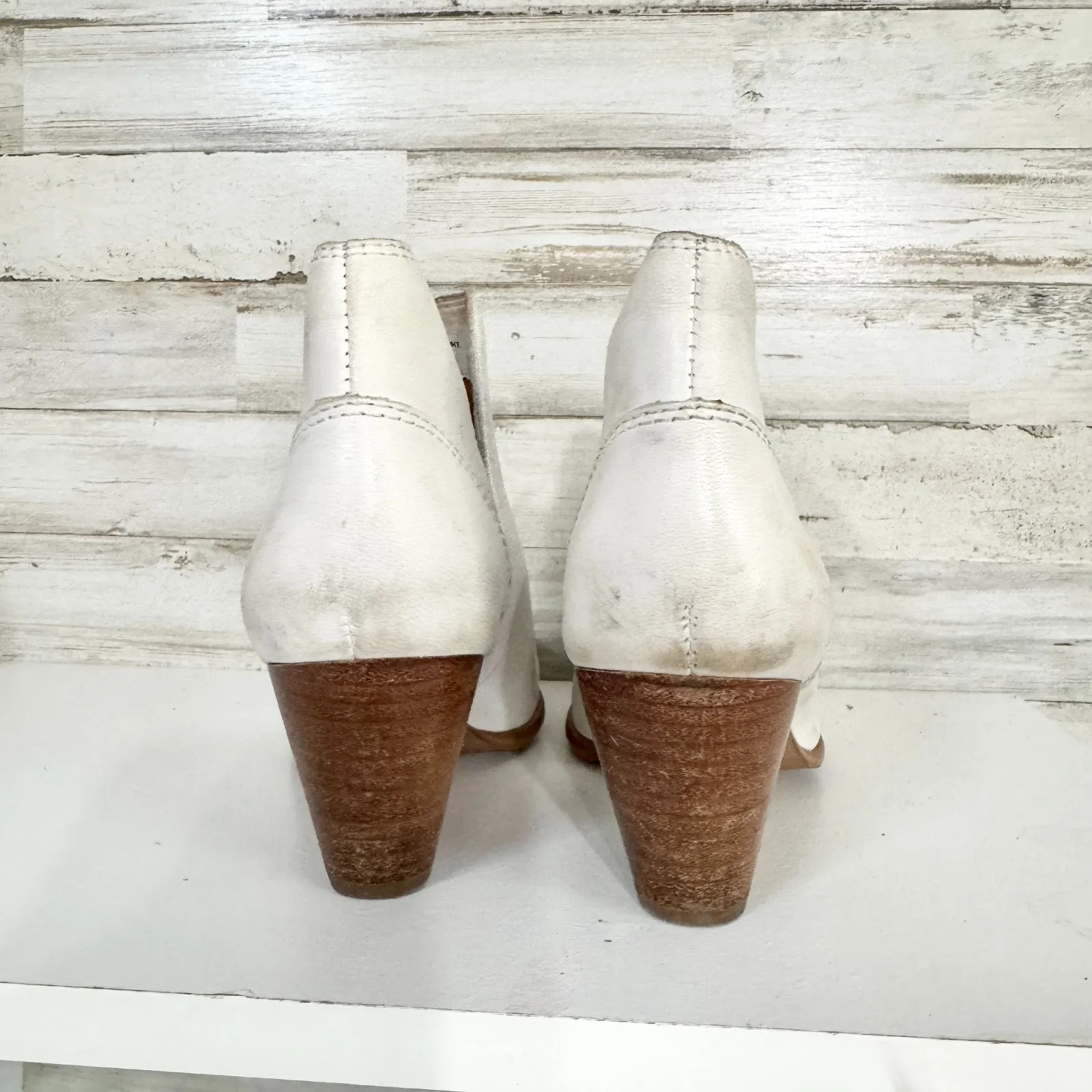 Frye Shoes Women Size 6M Cream Leather Cut Out Ankle Bootie Boots Shootie Casual - Image 10