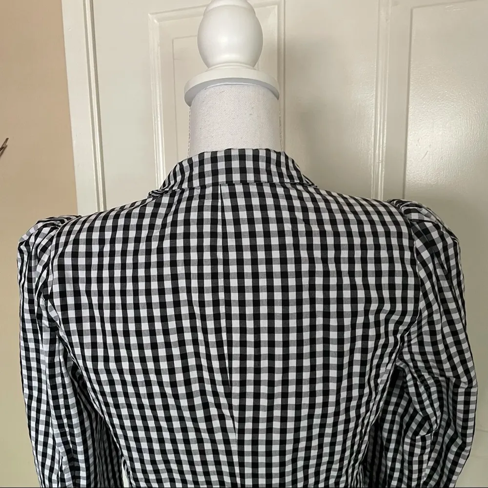 Who What Wear Black and White Gingham Blazer - Image 9
