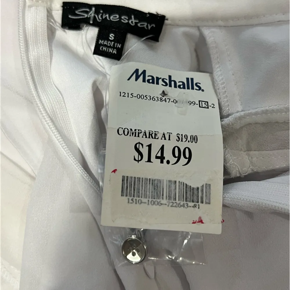 Shinestar White Off The Shoulder Bodysuit BNWT - Image 4