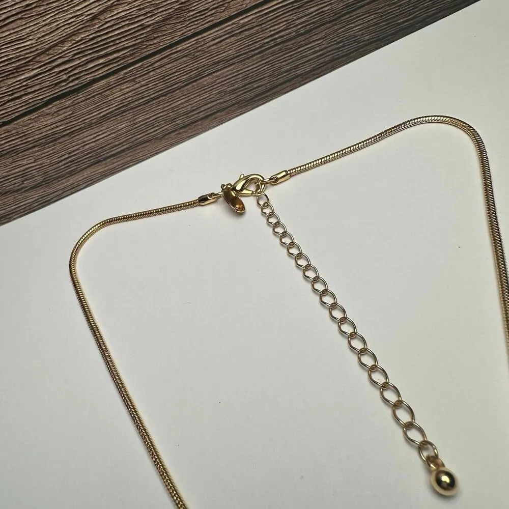 Joan Rivers Soft Brown Champagne Rhinestone Pendant Gold Tone Chain Necklace - Image 2