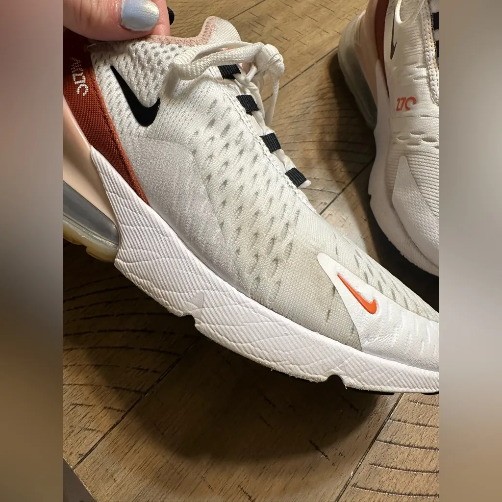 Nike Air Max 270 White Burnt Sunrise Size 8 - Image 6
