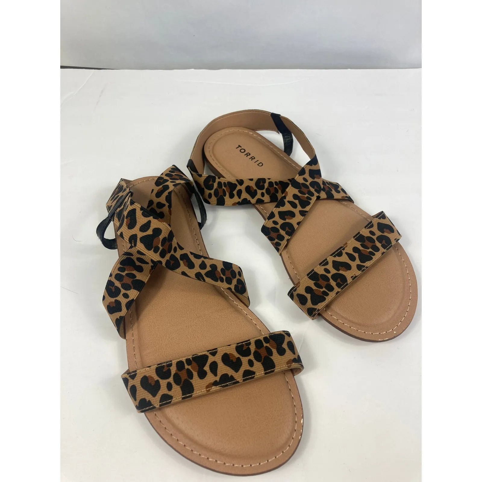 Torrid  Stretch Strappy Sandal Animal Print Size 8WW - Image 7