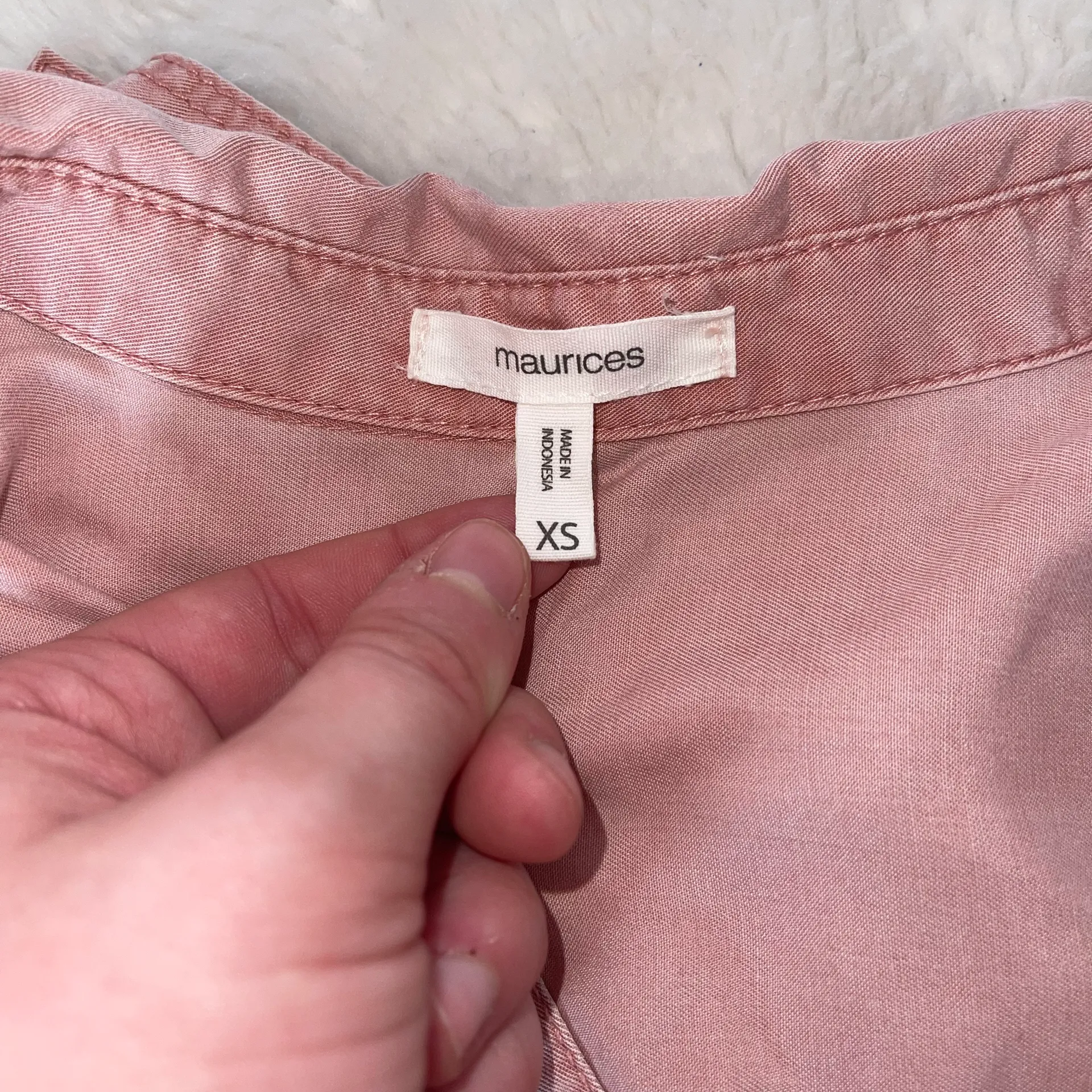 Blush Pink Button Down Utility Shirt - Image 7